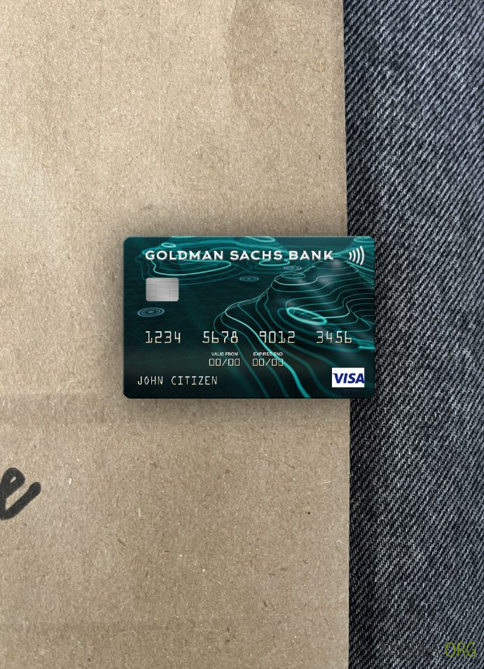 Photolook de la carte visa USA Goldman Sachs Bank avant